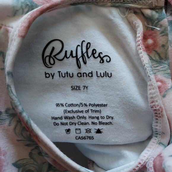 🔴3/$20 Ruffles Pink & Gray Floral Dress - Picture 6 of 6